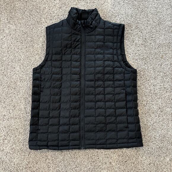 The North Face Jacket Mens L Black Thermoball Eco Vest Quilted Puffer Hiking - Picture 1 of 7
